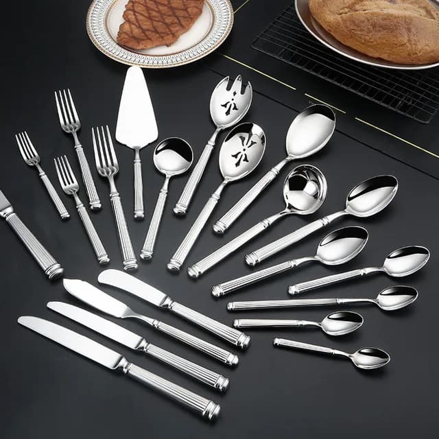 1PC Luxury Roman Stainless Steel Cutlery 24-piece Complete ...