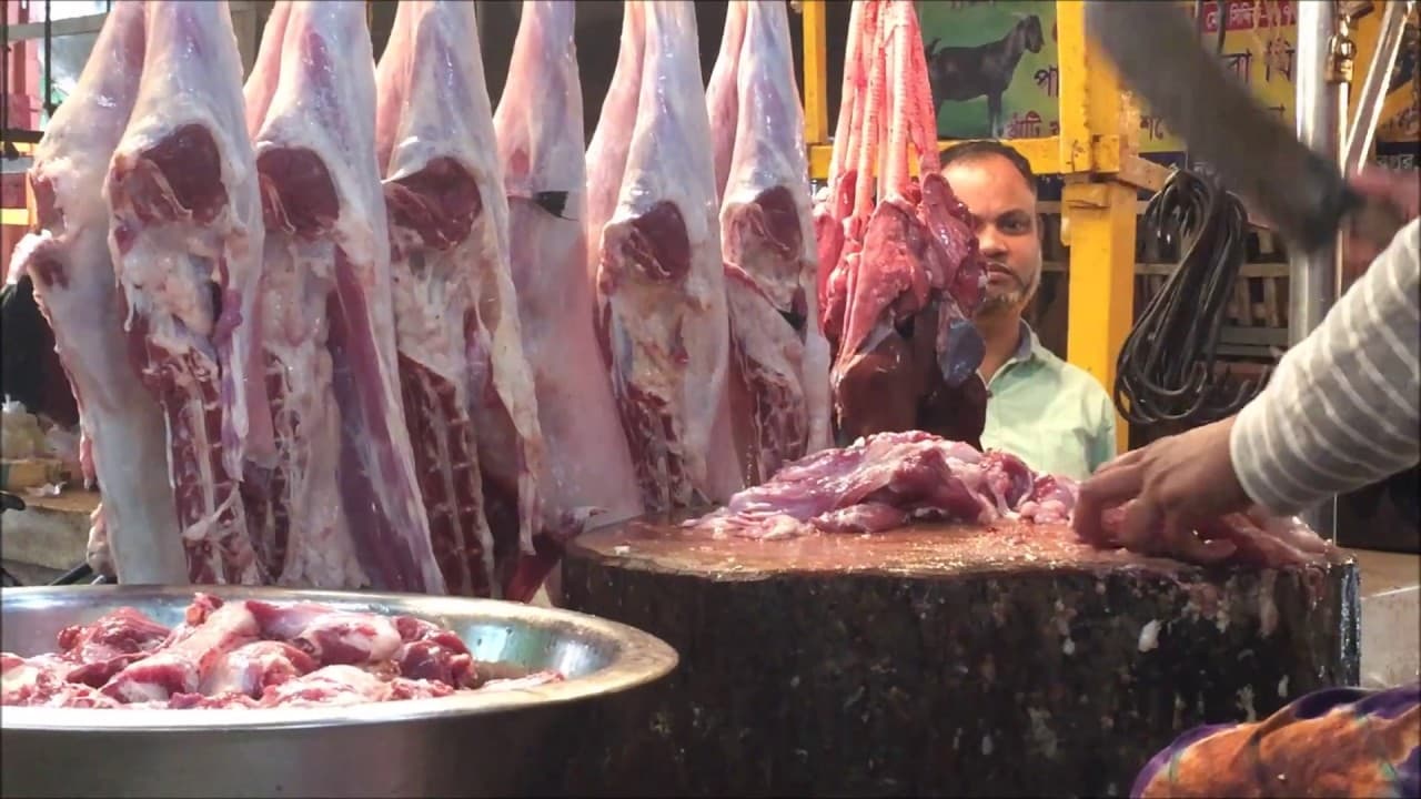 Goat Meat Market | Mutton Chopping By Goat Butcher In Bangladeshi Meat  Market