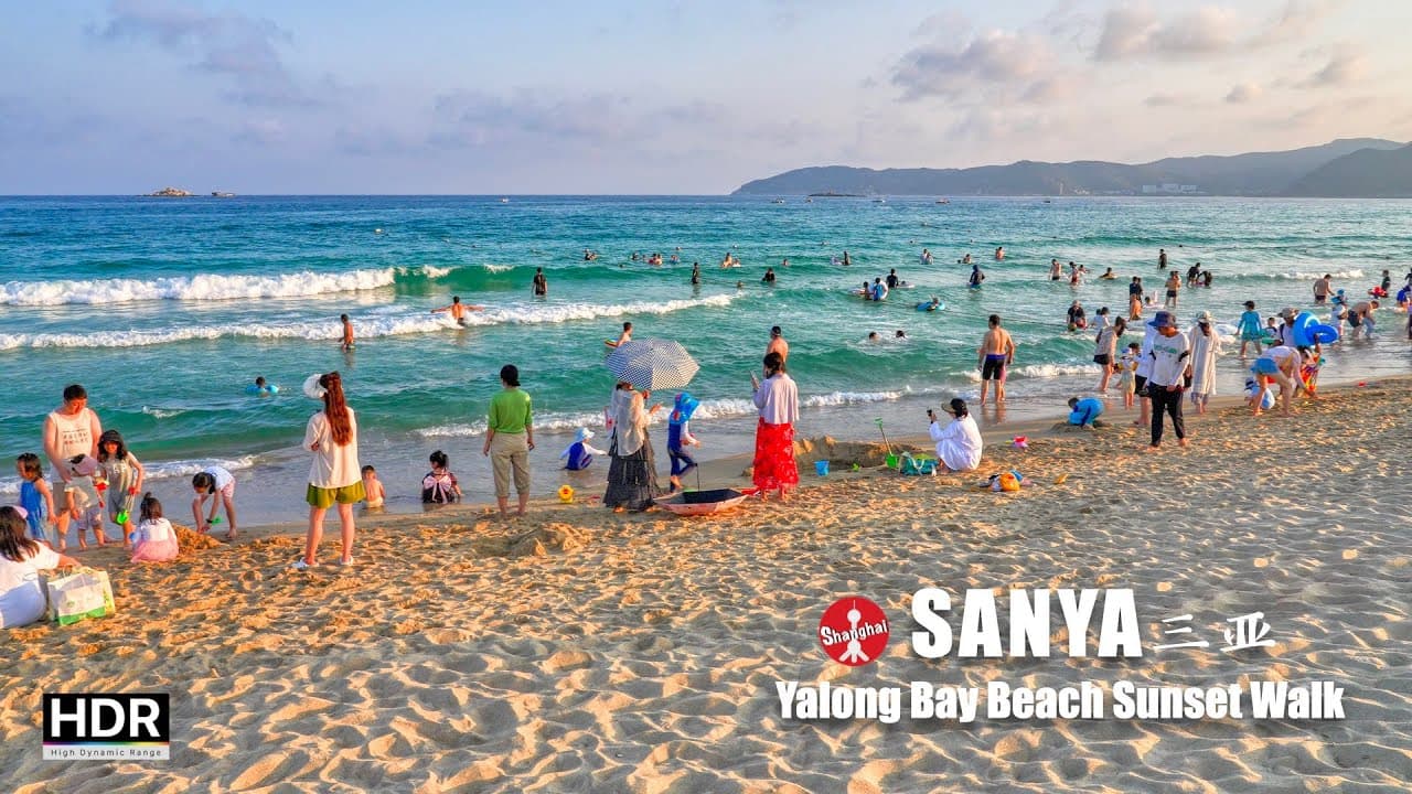Yalong Bay Beach Sunset Walk - Hawaii of the Orient - 4K HDR