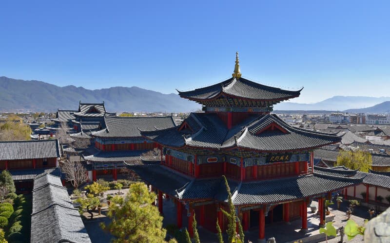 Mufu Wood Mansion in Lijiang Ancient Town, Yunnan Province