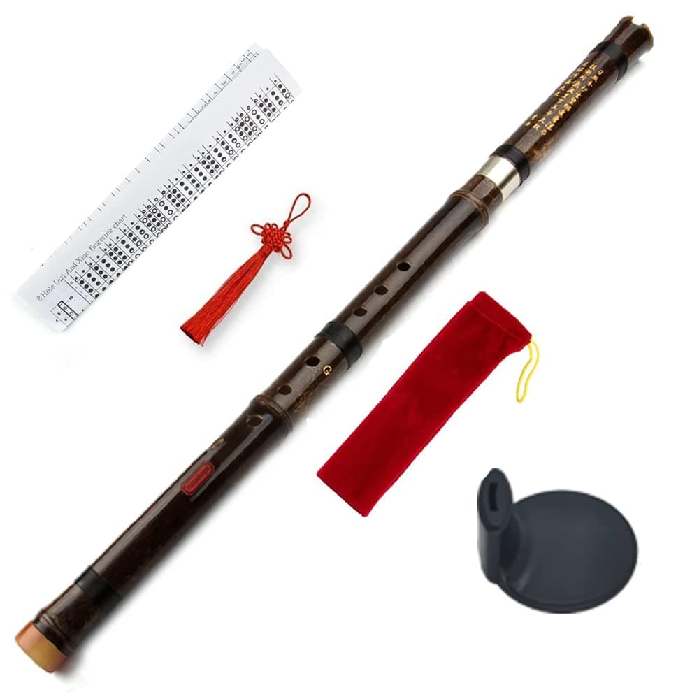 Amazon.com: Separable Brown Vertical Bamboo Flute Key G ...