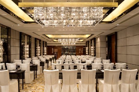 Jade meeting room with classroom set up at The Ritz-Carlton, Hong ...