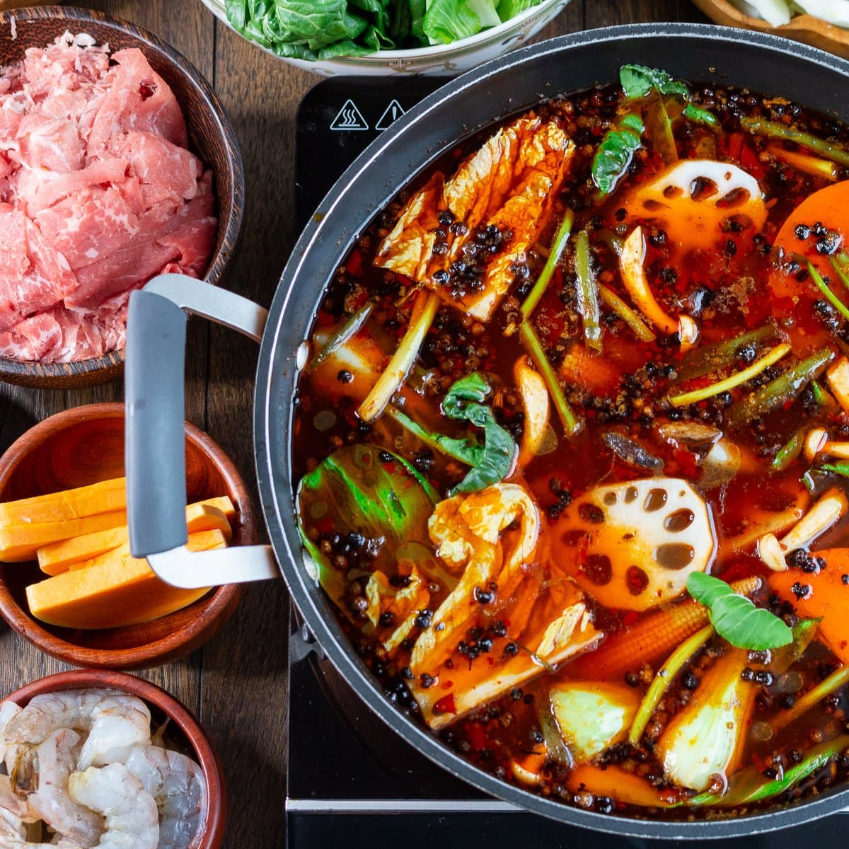 Spicy Sichuan Hot Pot [Mild Broth Recipe Included]
